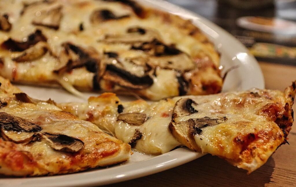 Pizza with olives